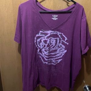 Lane Bryant purple graphic tee